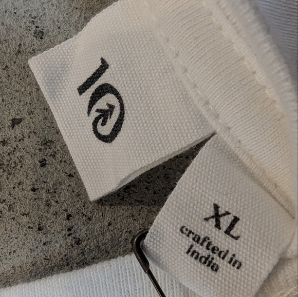 Tentree Regenerative Cotton Crew T-Shirt Undyed White Women's Size XL NWT - Picture 8 of 13